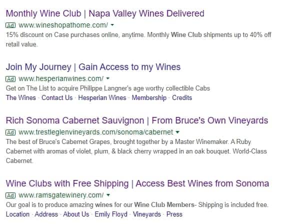 Napa Valley Wine Search